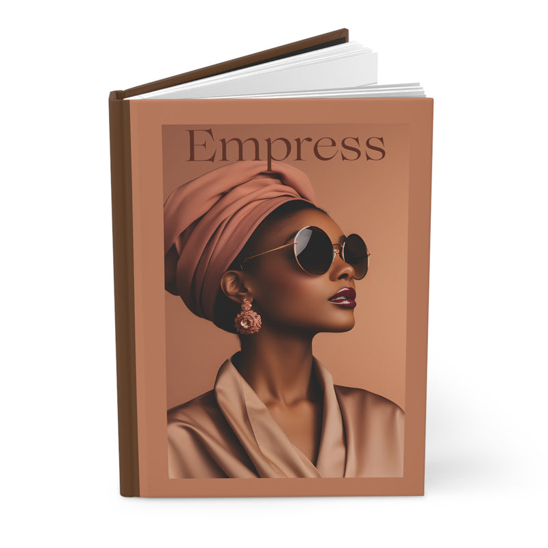 Aesthetic, Neurodiverse, Calming, Organizer, Customizable, Brown Empress, Hardcover Journal Matte - Ruled Line