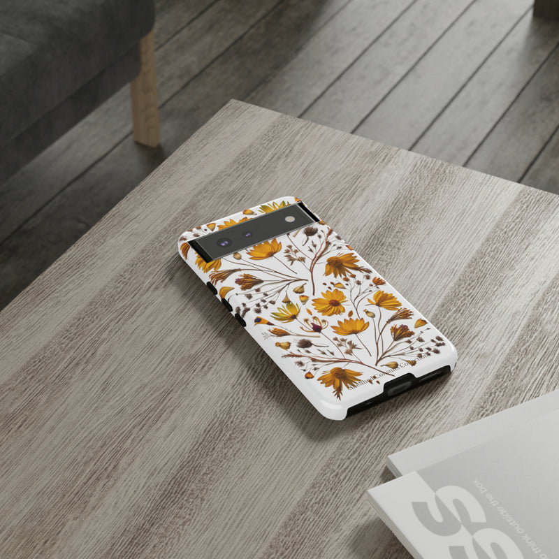 Aesthetic Earth Tone Classy Elegant Flower Floral Phone Case. iPhone 15,14,13,12,11,X,8,7,6. Samsung, Google Pixle