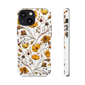 Aesthetic Earth Tone Classy Elegant Flower Floral Phone Case. iPhone 15,14,13,12,11,X,8,7,6. Samsung, Google Pixle