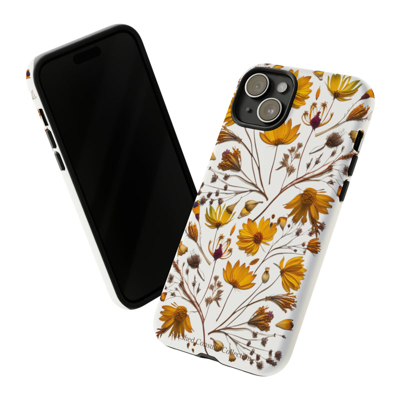 Aesthetic Earth Tone Classy Elegant Flower Floral Phone Case. iPhone 15,14,13,12,11,X,8,7,6. Samsung, Google Pixle