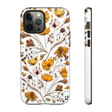 Aesthetic Earth Tone Classy Elegant Flower Floral Phone Case. iPhone 15,14,13,12,11,X,8,7,6. Samsung, Google Pixle