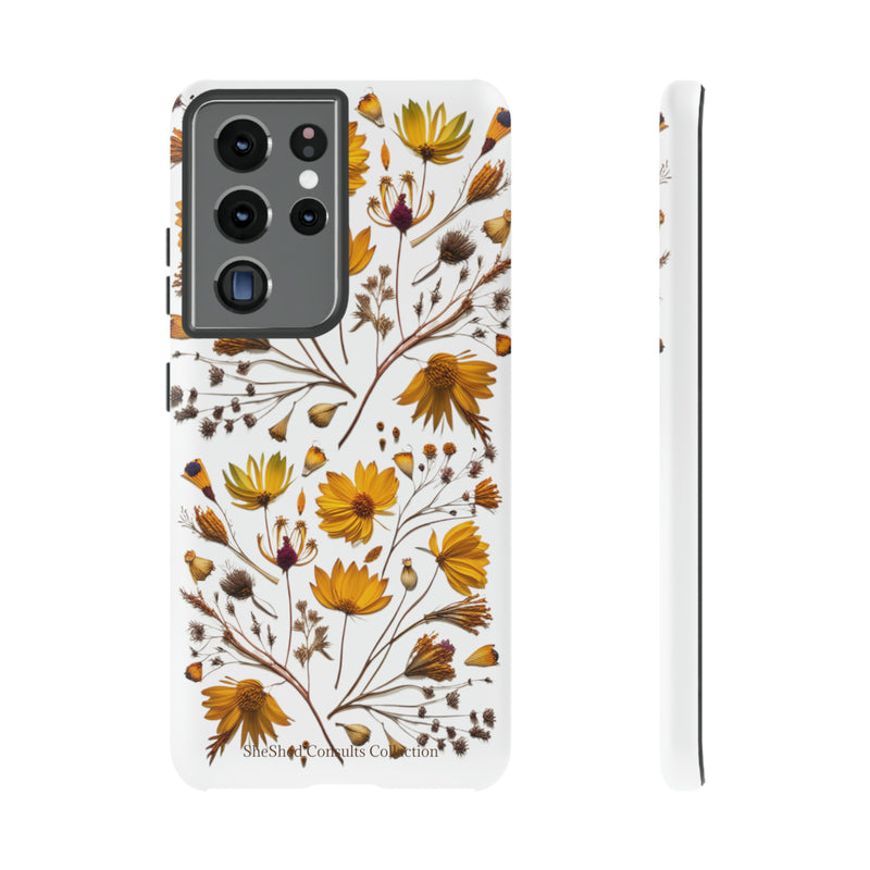 Aesthetic Earth Tone Classy Elegant Flower Floral Phone Case. iPhone 15,14,13,12,11,X,8,7,6. Samsung, Google Pixle