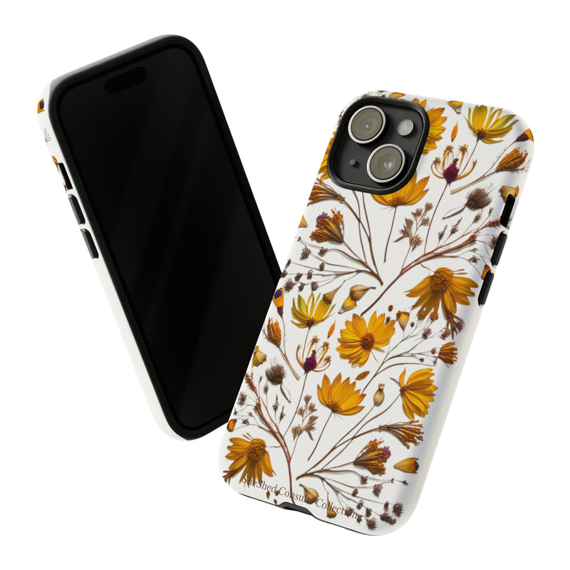 Aesthetic Earth Tone Classy Elegant Flower Floral Phone Case. iPhone 15,14,13,12,11,X,8,7,6. Samsung, Google Pixle