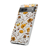 Aesthetic Earth Tone Classy Elegant Flower Floral Phone Case. iPhone 15,14,13,12,11,X,8,7,6. Samsung, Google Pixle