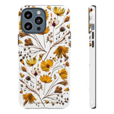 Aesthetic Earth Tone Classy Elegant Flower Floral Phone Case. iPhone 15,14,13,12,11,X,8,7,6. Samsung, Google Pixle