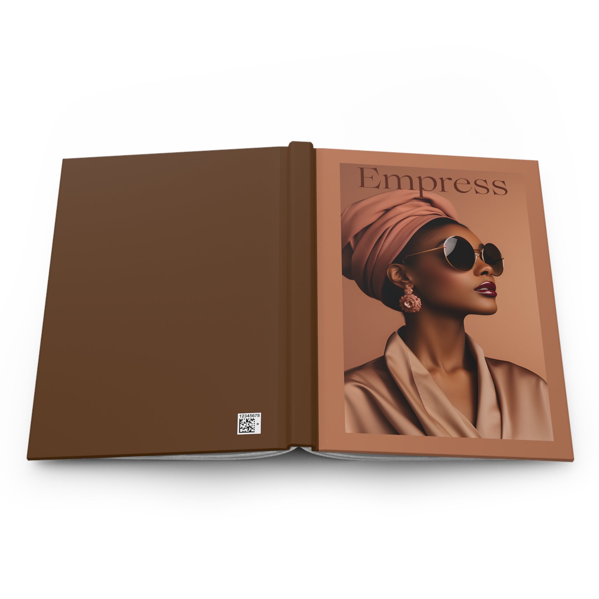 Aesthetic, Neurodiverse, Calming, Organizer, Customizable, Brown Empress, Hardcover Journal Matte - Ruled Line