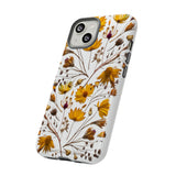 Aesthetic Earth Tone Classy Elegant Flower Floral Phone Case. iPhone 15,14,13,12,11,X,8,7,6. Samsung, Google Pixle