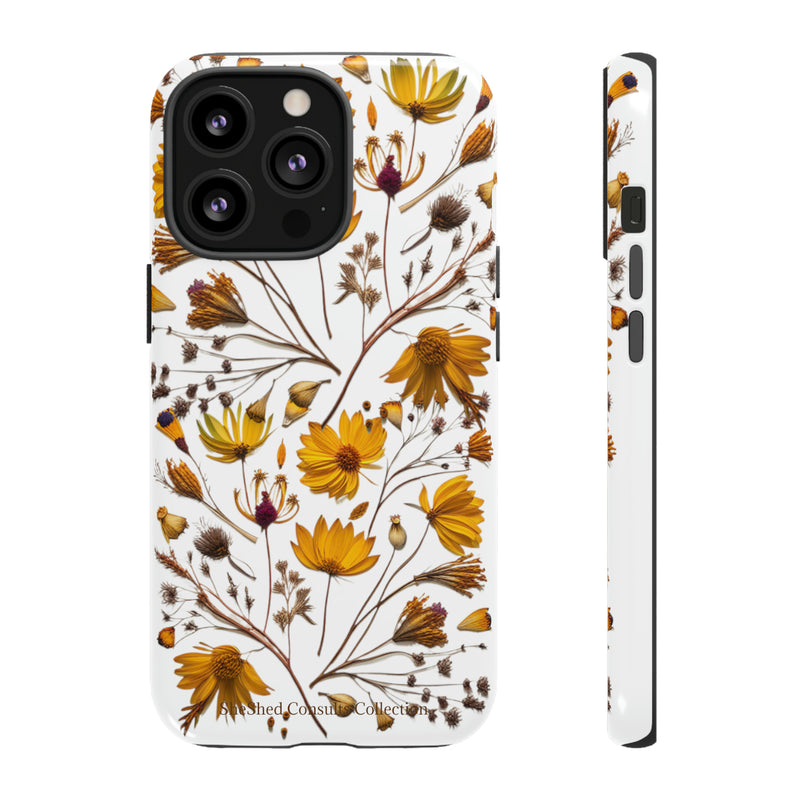 Aesthetic Earth Tone Classy Elegant Flower Floral Phone Case. iPhone 15,14,13,12,11,X,8,7,6. Samsung, Google Pixle