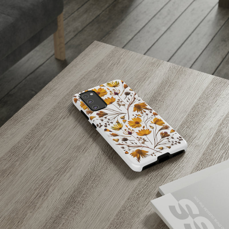 Aesthetic Earth Tone Classy Elegant Flower Floral Phone Case. iPhone 15,14,13,12,11,X,8,7,6. Samsung, Google Pixle