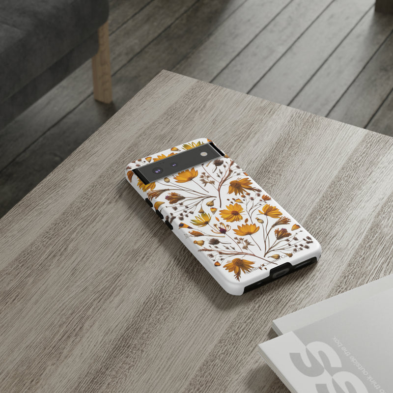 Aesthetic Earth Tone Classy Elegant Flower Floral Phone Case. iPhone 15,14,13,12,11,X,8,7,6. Samsung, Google Pixle