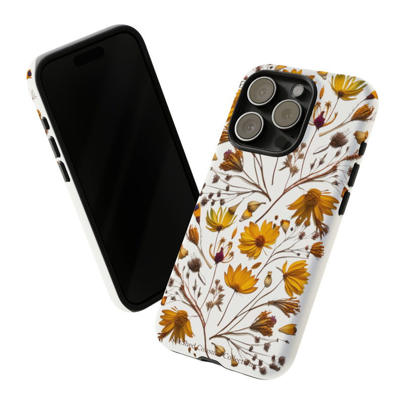 Aesthetic Earth Tone Classy Elegant Flower Floral Phone Case. iPhone 15,14,13,12,11,X,8,7,6. Samsung, Google Pixle