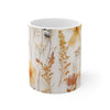 Aesthetic Classy Neurodivergence Calming, customizable Yellow Floral  Ceramic Mug 11oz