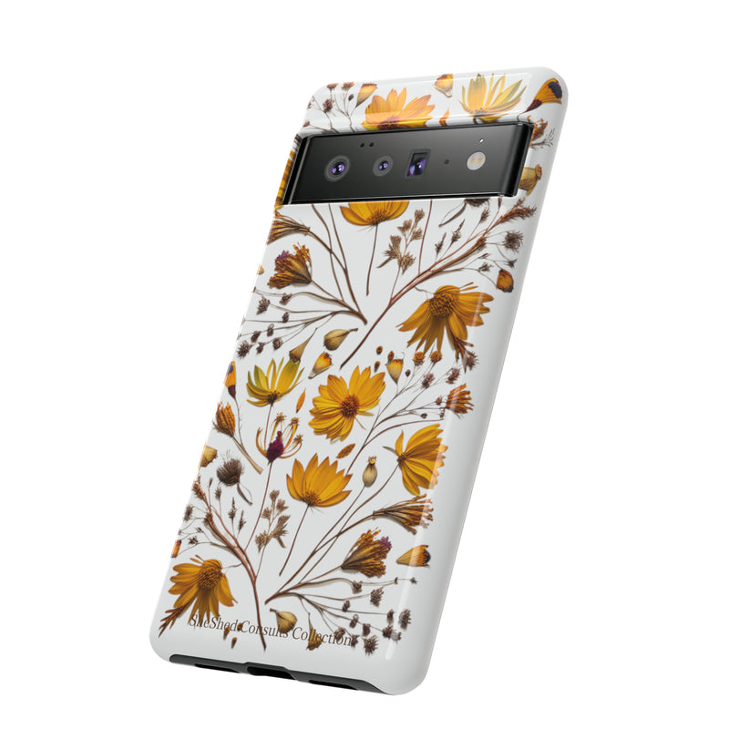 Aesthetic Earth Tone Classy Elegant Flower Floral Phone Case. iPhone 15,14,13,12,11,X,8,7,6. Samsung, Google Pixle