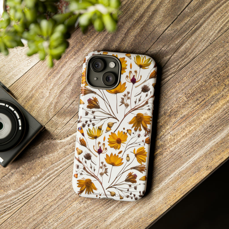 Aesthetic Earth Tone Classy Elegant Flower Floral Phone Case. iPhone 15,14,13,12,11,X,8,7,6. Samsung, Google Pixle