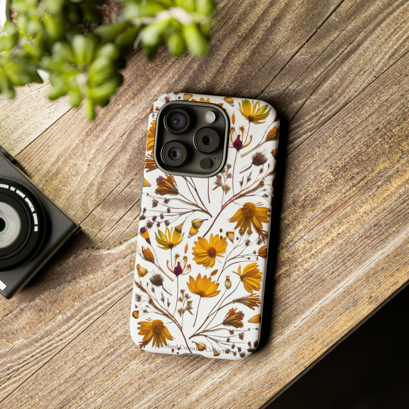 Aesthetic Earth Tone Classy Elegant Flower Floral Phone Case. iPhone 15,14,13,12,11,X,8,7,6. Samsung, Google Pixle